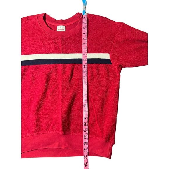 Sundry Anthropologie Pullover Crewneck Sweater Zipper Detail Preppy‎ Casual - Picture 6 of 8